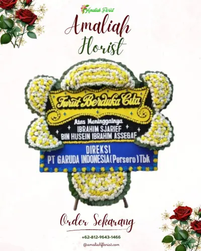 Papan Bunga Duka di Husein Sastranegara