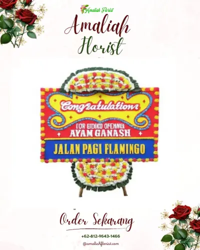 Bunga Papan Congratulation di Husein Sastranegara